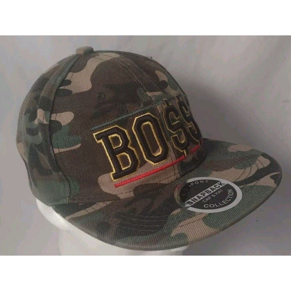 Camouflage BOSS Bo$$ Adjustable Snapback Trucker Hat/Cap-EXCELLENT!